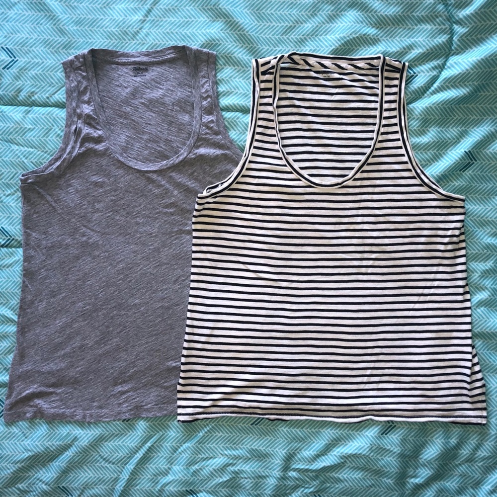 🚫SOLD🚫 Madewell Tank x2 BUNDLE S M